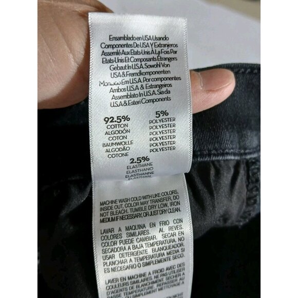 Mother The Hustler Ankle Jeans Size 31 Not Guilty Black High Rise Cotton - Picture 8 of 11